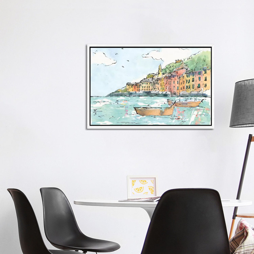 Portofino I von Anne Tavoletti - Galerie-verpackte Leinwand Giclée auf Leinwand