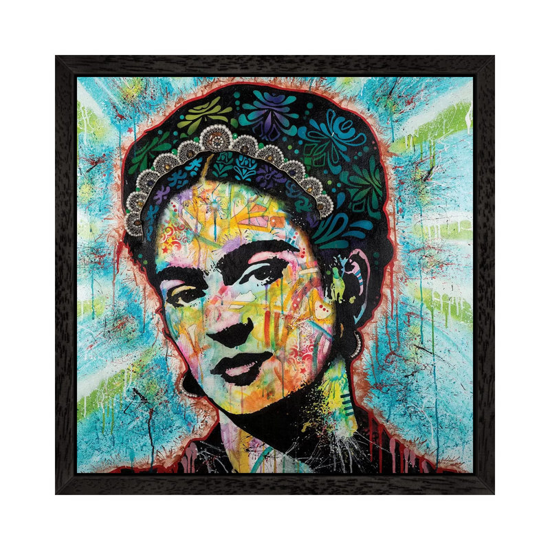 Frida by Dean Russo - Print, 66.04 cm H x 66.04 cm W, Black Framed