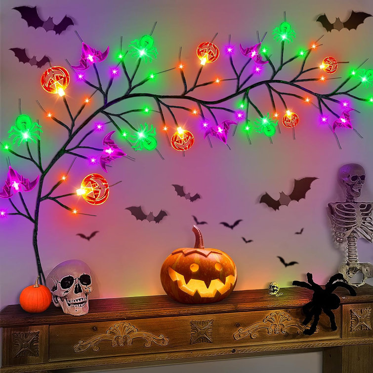 The Holiday Aisle® [Timer] Halloween Lights 6 FT 54 LED Halloween ...