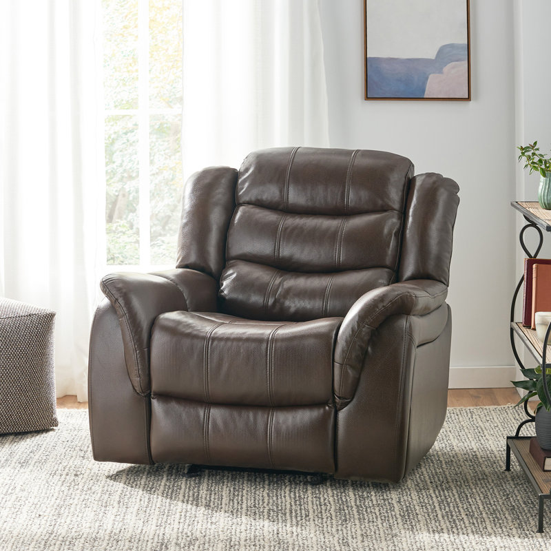 Design classique, tissu moelleux, fauteuil inclinable oscillant, Marron foncé