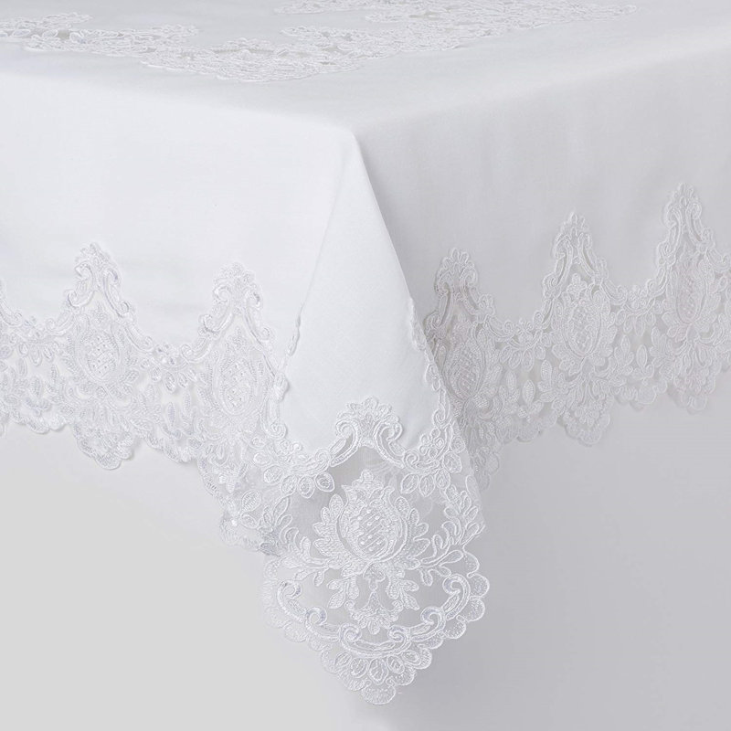 Oyler Rectangular Tablecloth, 70" L x 52" W, White