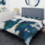 Blue Glam I - Ensemble de housse de couette contemporain - Microfibre de polyester-138868669