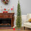 6 Ft. Pre-Lit Nooksack Fir Pencil Slim Tree With LED Lights
