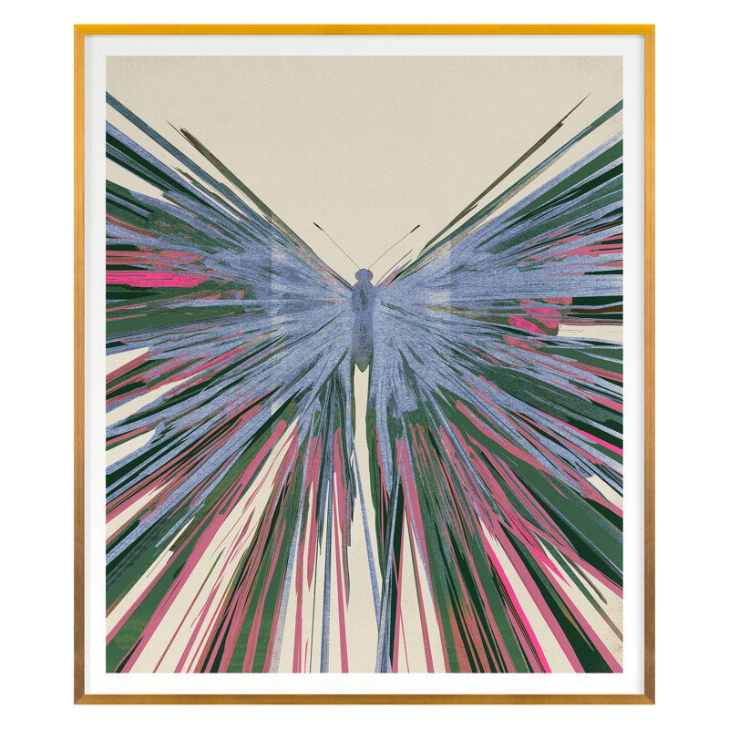 Butterfly Boom 3 Print by Todaro, Katie, Gold Single Picture Framed, 48'' H x 41'' W