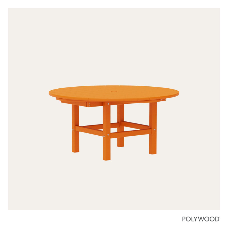 POLYWOOD Round 37" Conversation Table, Tangerine