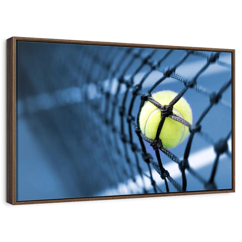 Filet de tennis, 25 po x 17 po, Cadre flottant en noyer
