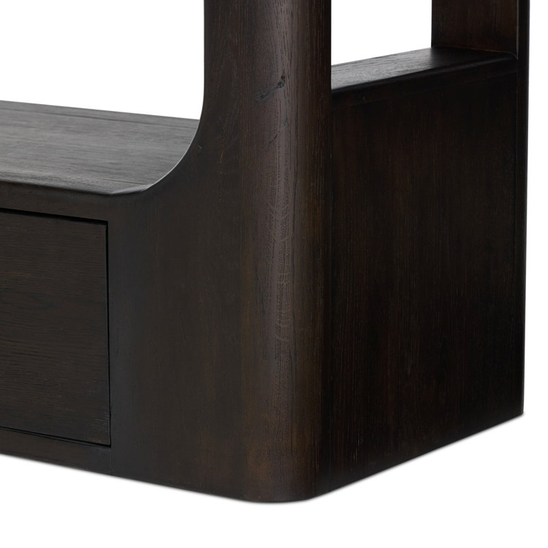 Lloyd Bookcase-Aged Natural Oak, Smoked Black