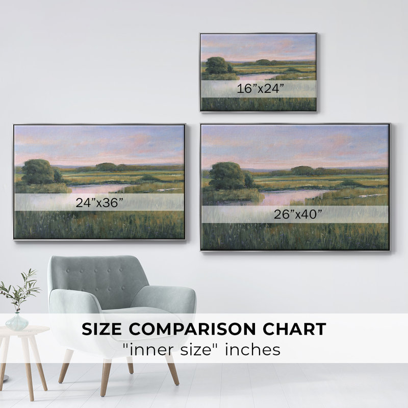 " Spring Marsh I ", 25" H x 37" W x 2" D, Silver