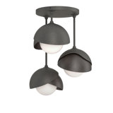 Brooklyn 3 - Light Double Shade Semi Flush Mount