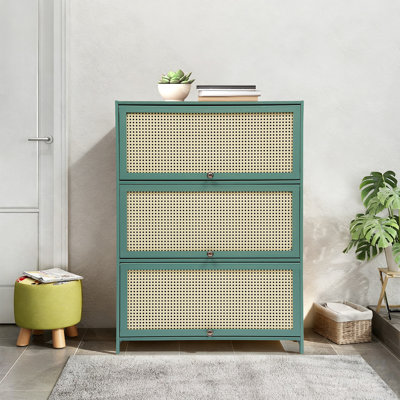 7-Tier Shoe Storage Cabinet Bamboo Shoe Rack Freestanding Shoe Cabinet with Adjustable Panels for Entryway Bedroom Living Room Storage