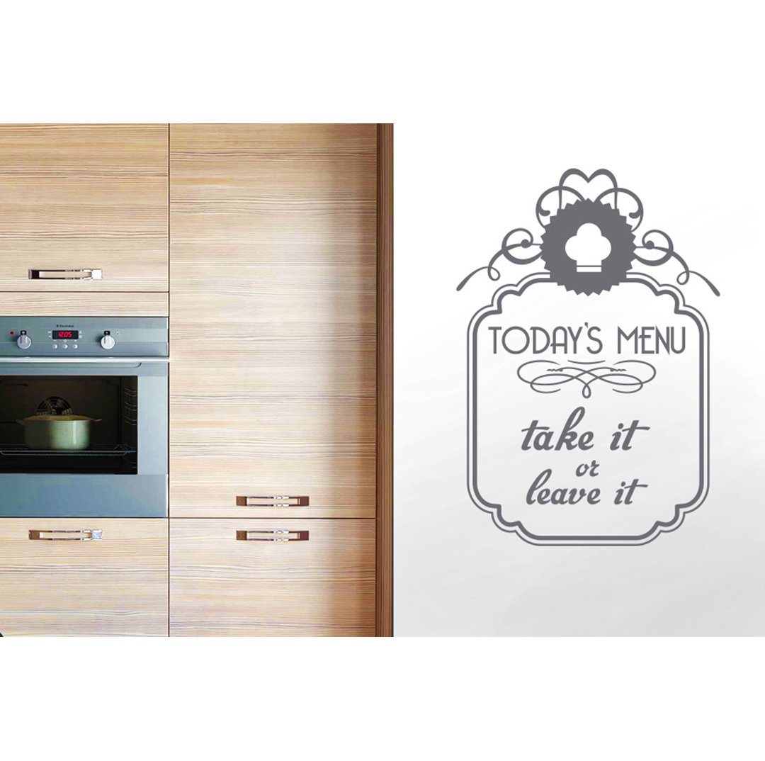Todays Menu Take It Your Leave It Wall Sticker