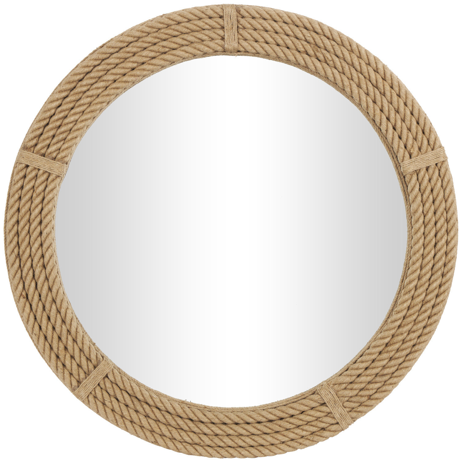 Bay Isle Home Inglenook Wicker / Rattan Circle Wall Mirror Wayfair