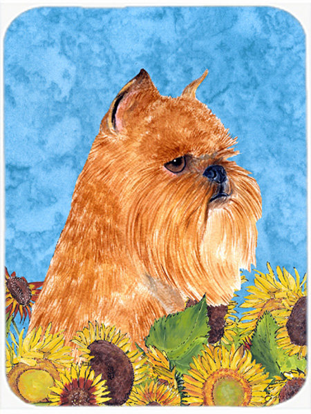 East Urban Home Brussels Griffon Rectangle Glass Cutting Board