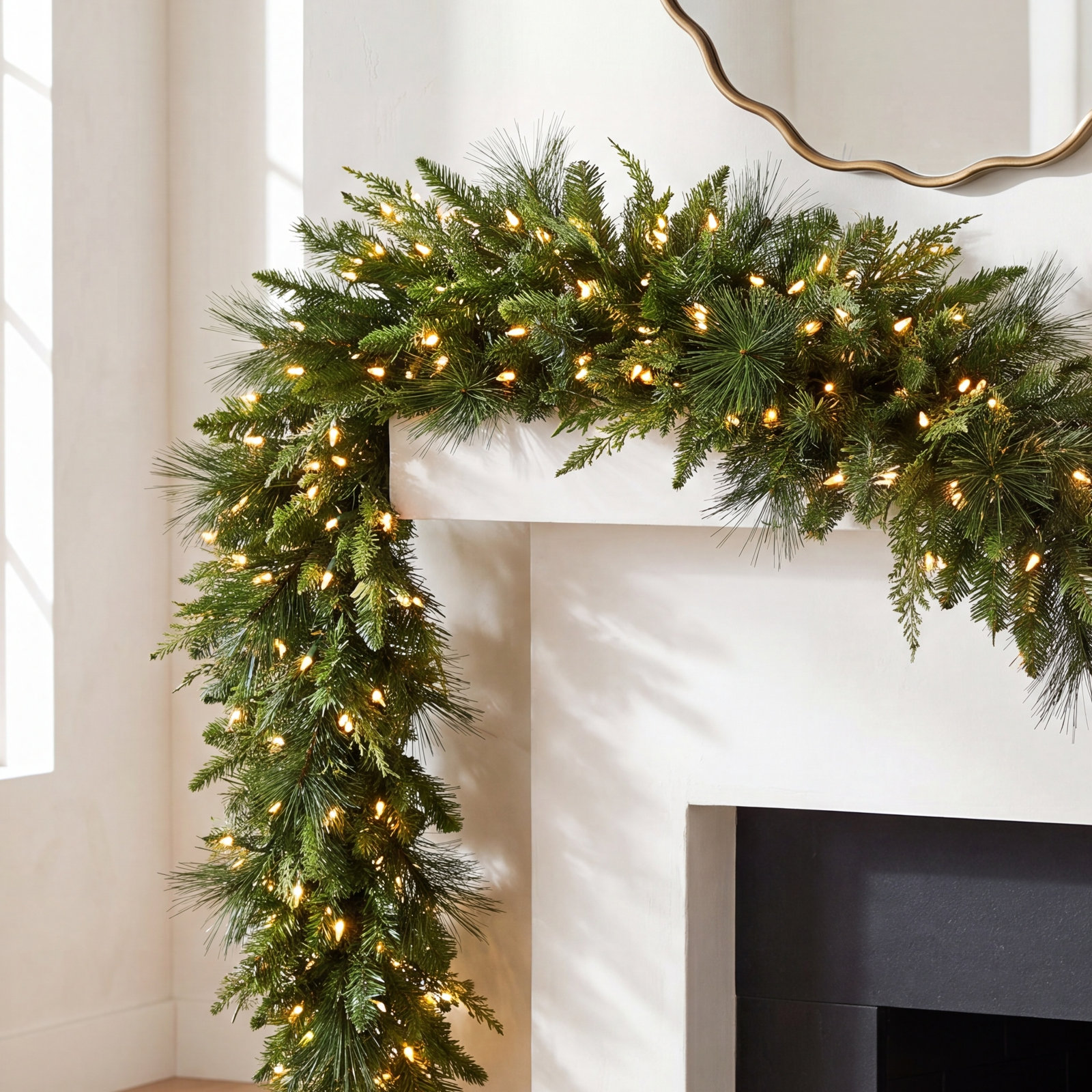 108" Mixed Pine Christmas Garland