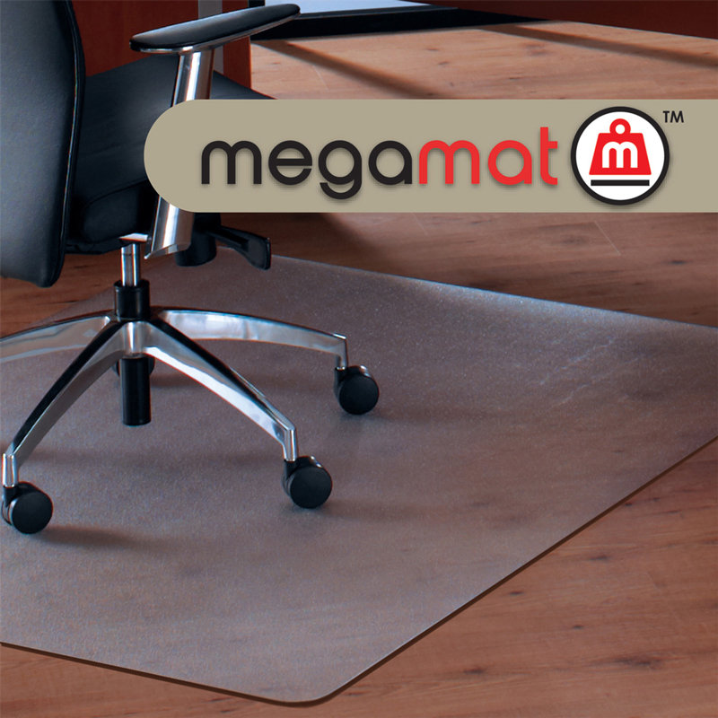 Tapis de chaise à bords droits megamat hard floor Cleartex, l 46 po x P 60 po