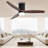 52 In. Flush Mount Ceiling Fan With Light And Remote Control