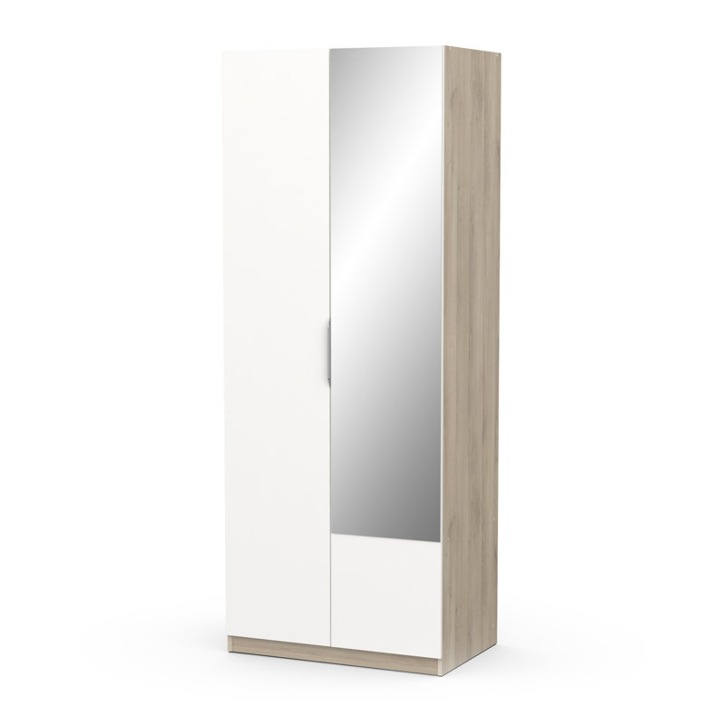 Nyback 2 Door Wardrobe, Brown/White