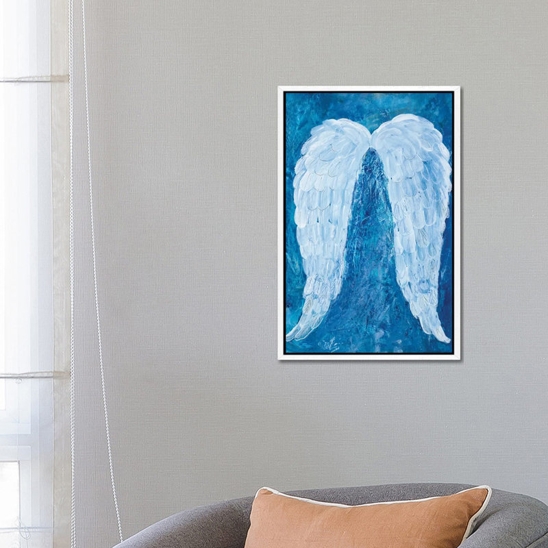Angel Wings by Robin Maria - Painting on Canvas, White Floater Frame, 66.04 cm H x 45.72 cm W