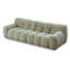 Canapé modulaire vert en coton et lin-1906170756