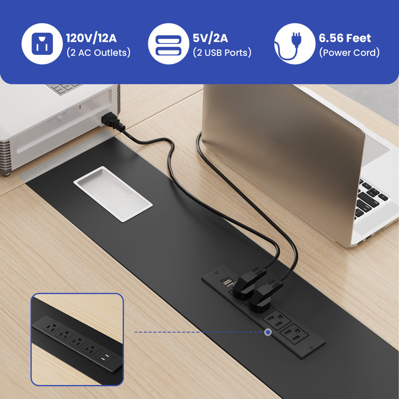 Table de conférence avec station de charge