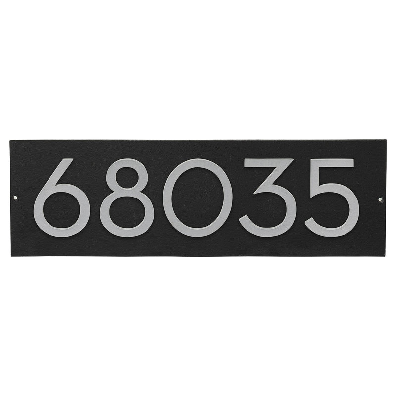 Rectangle Wall Plaque, Black/Silver, Yes