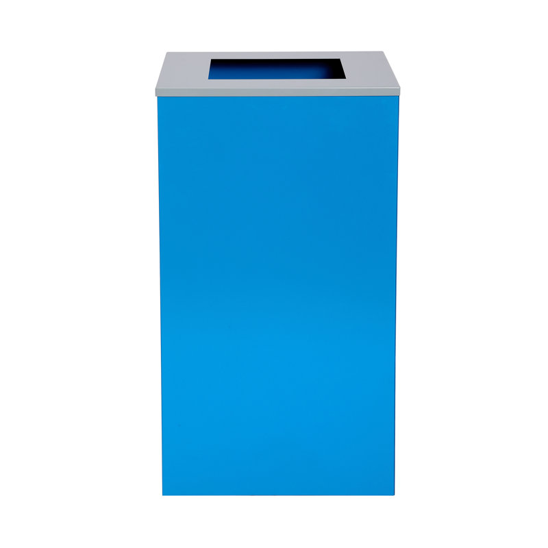 Ensemble de poubelles à compost en acier 29 gallons avec couvercle carré et mixte