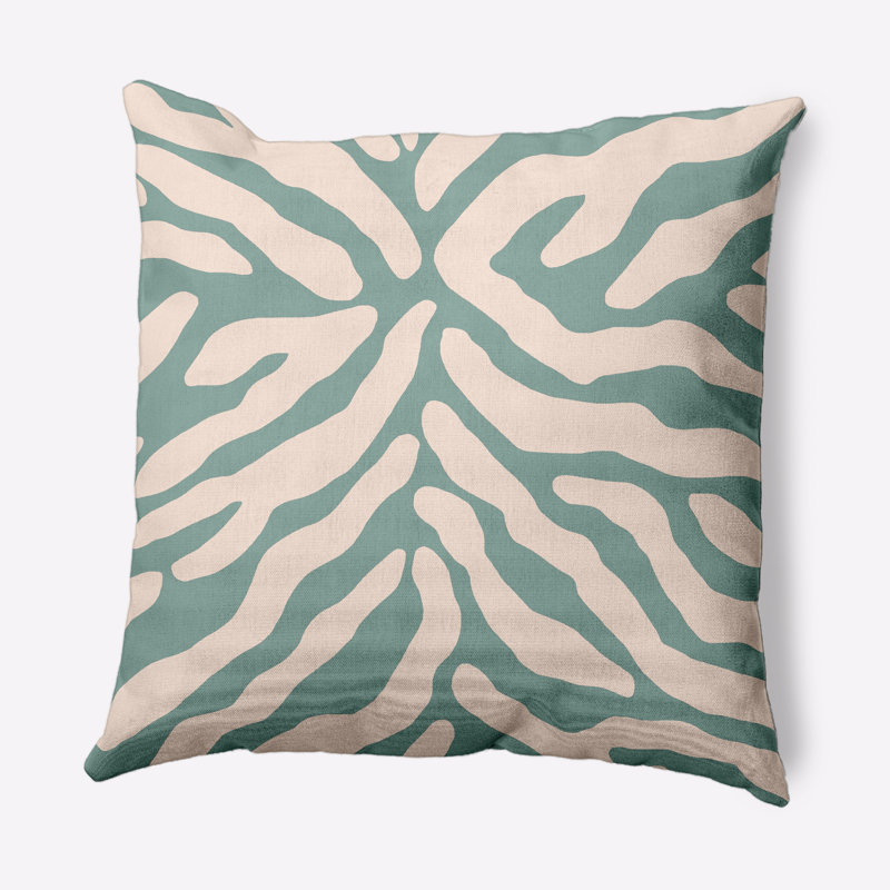 Coussin décoratif à rayures animales, 18 po x 18 po, Eucalyptus