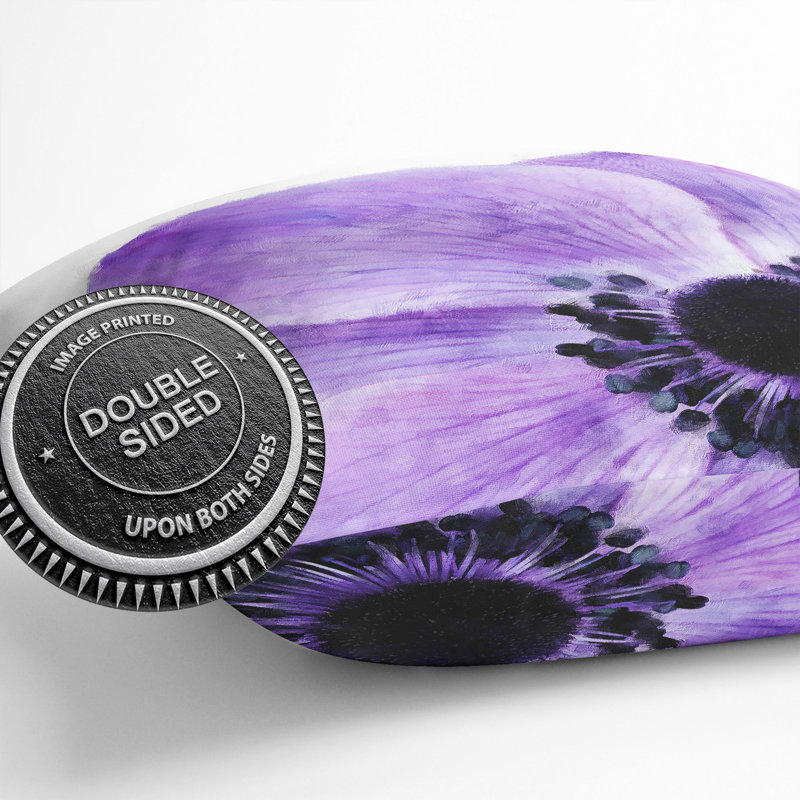 Anemone Flower Cushion with Filling, 40cm H x 40cm W x 15cm D