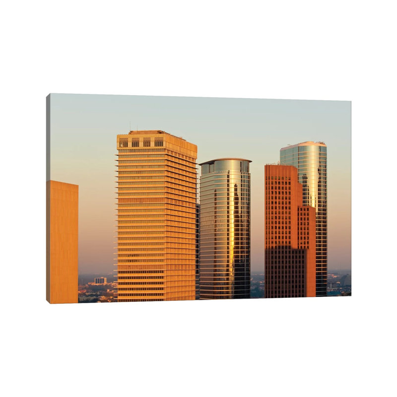 Downtown Skyline III, Houston, Texas by Michael DeFreitas - Wrapped Canvas Print, 66.04 cm H x 45.72 cm W x 1.91 cm D