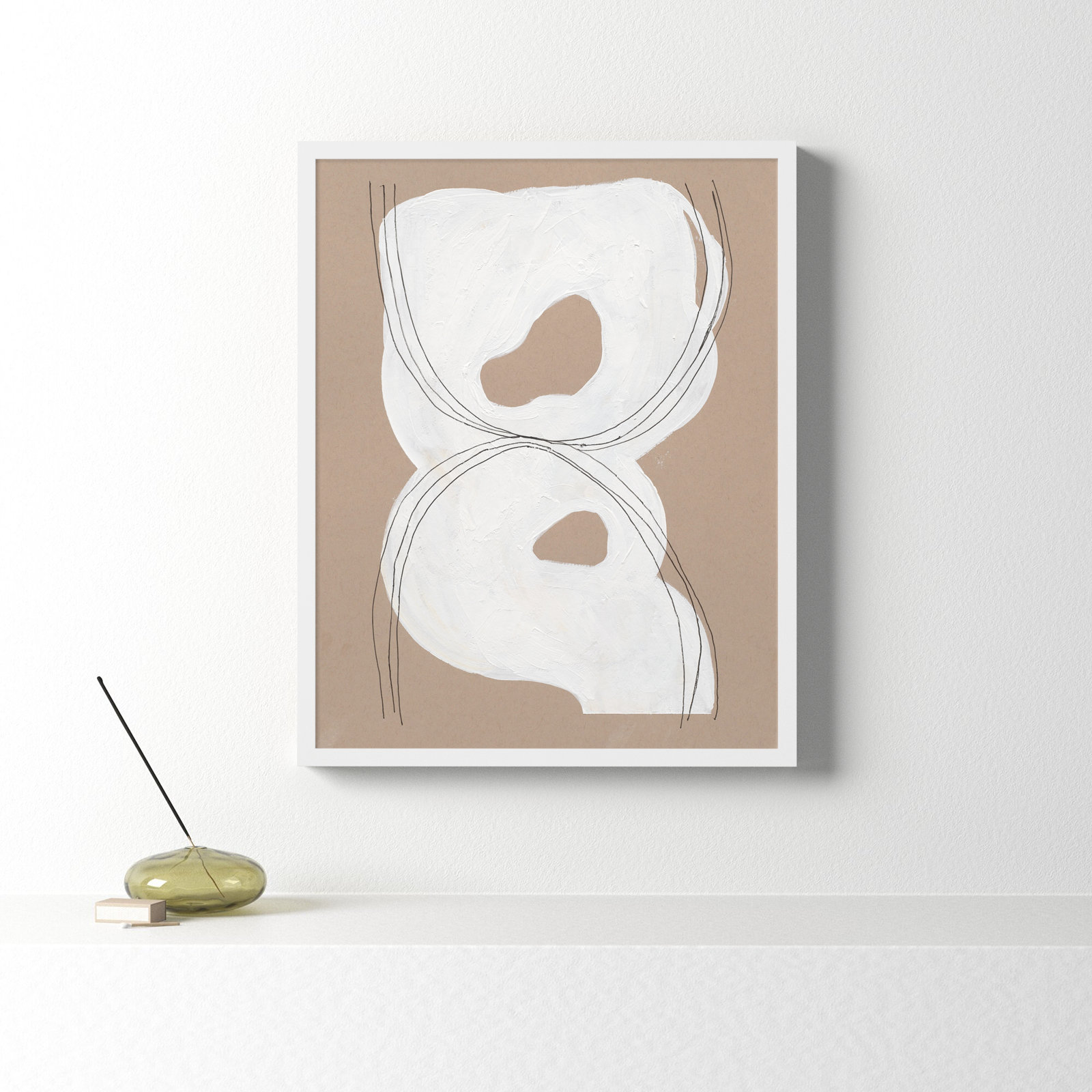 Free Form 1 by Andrea Stokes, White, 25" H x 20" W x 1.25" D