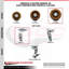 Ensemble de roulettes à roulement à billes 4 pièces avec 2 verrous pivotants et 2 rigides