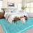Bordered Design Machine Washable Rug with Rubber Backing for Living Room Modern Non-Slip Dining Room Rug Easy-Cleaning Floor Carpet for Bedroom-137413925-139528985