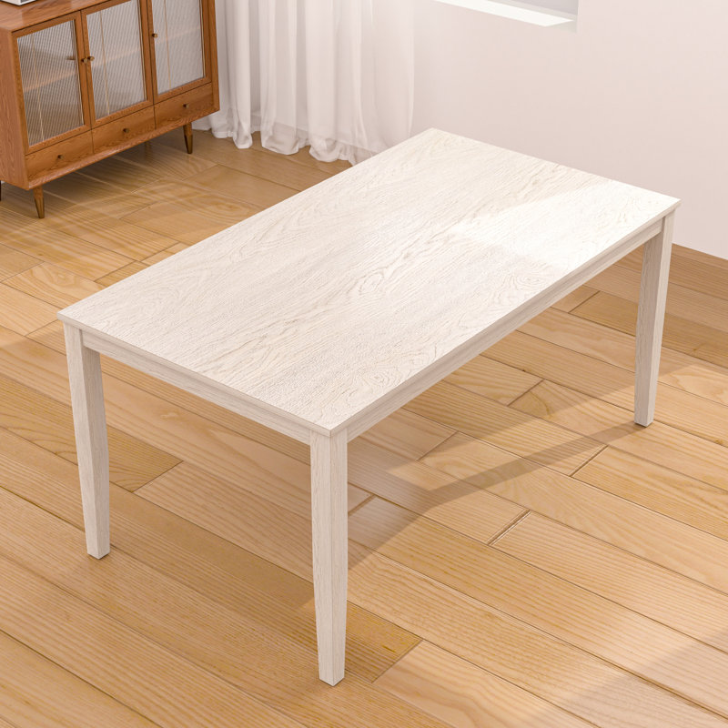 Table de salle à manger 59 "en bois massif pour 4 à 6 personnes en bois massif, table de salle à manger de style campagne moderne pour petits espaces