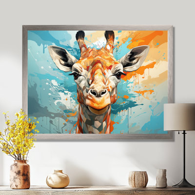 Kristyne Giraffe Elegant Geometric - Girafe, art mural