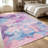 1PC Pastel Abstract Watercolor Paint Splatter area rugs for Living Room, Soft and Comfortable, Suitable for all seasons, easy-to-maintain, machine washable Indoor floor mat, Under Table Farmhouse suitable for dining table, bedroom, entryway, home...-151607025