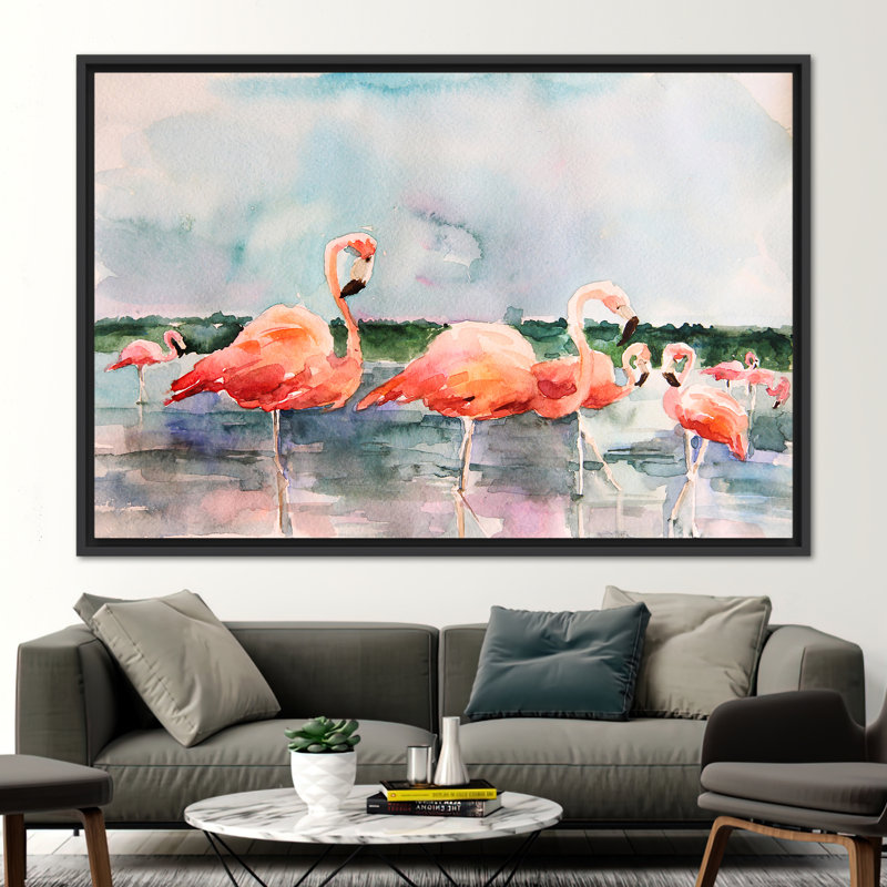 Print on Canvas, 20 cm H x 30 cm W, Black Floater Framed