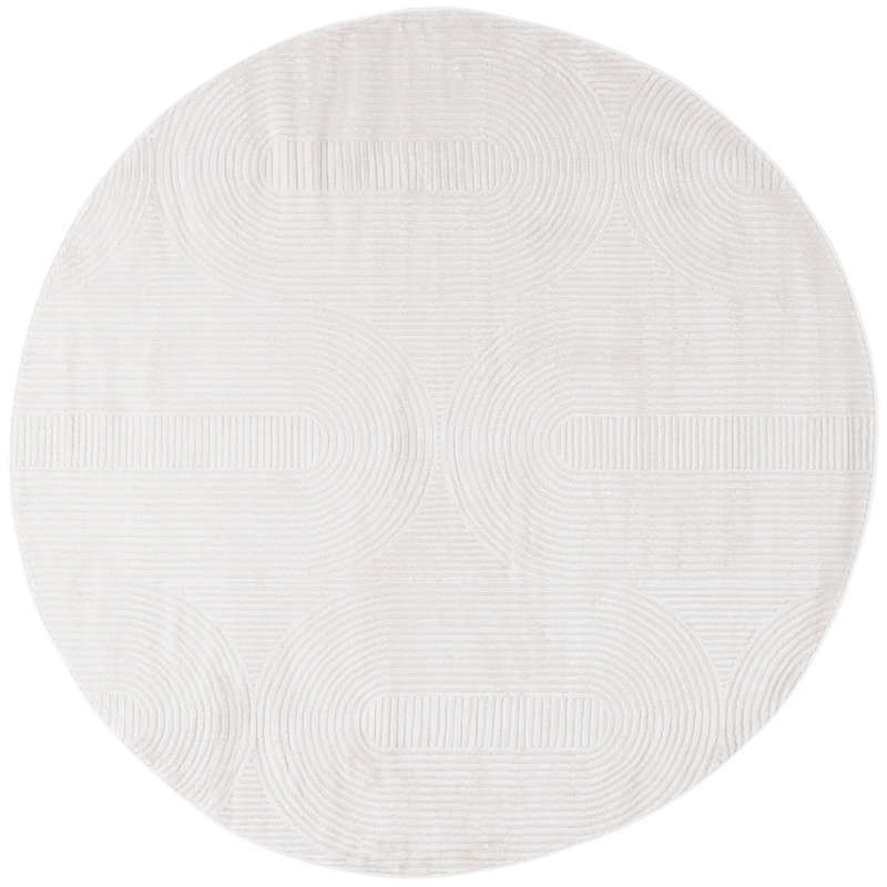 Abbygayle 100 Performance Solid Color Rug, Round 6'3"