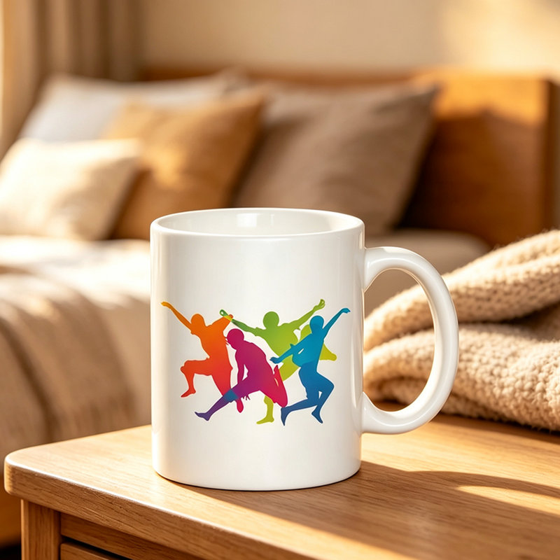Unisex a Victor Dance Logo Ceramic Coffee Mug Coffee Cup Tea Mug Halloween Gift Leisure Time can hold Tea Milk.