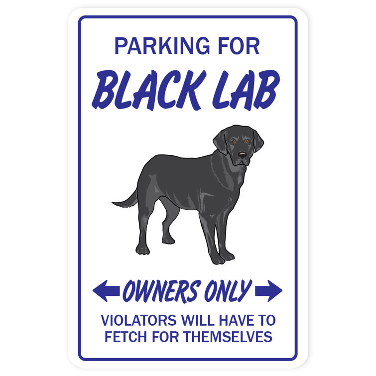 Signmission Black Lab Labrador Retriever Dog Groomer Hunting Sign 