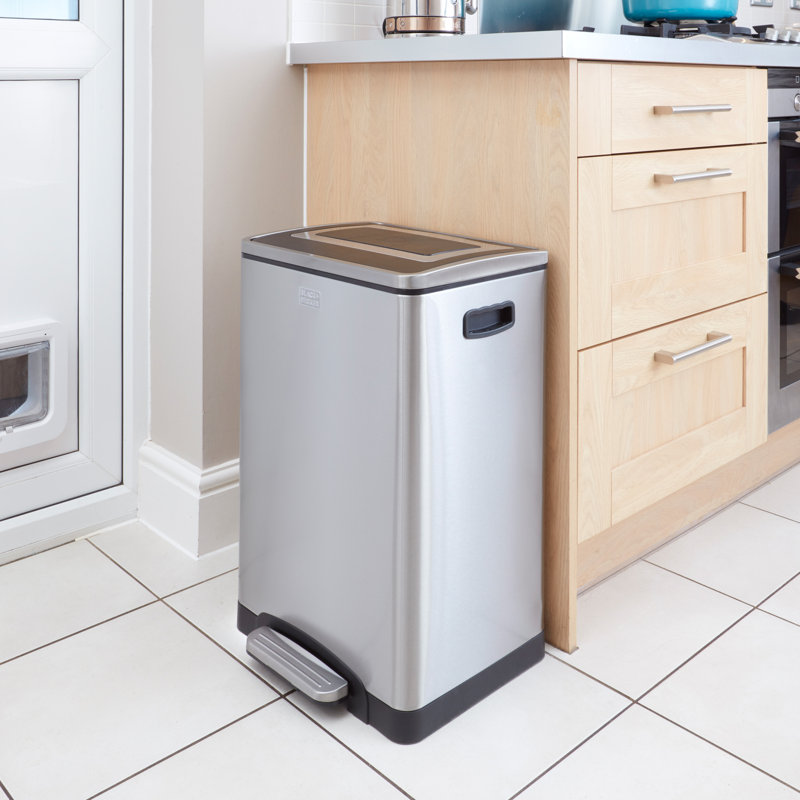 Black and Decker Stainless Steel Step On Recycling Bin