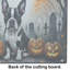 Grande planche à découper en verre Boston Terrier Spooky Halloween