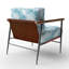 Fauteuil décoratif abstrait - Fauteuil blanc Coastal Mist-2092339990