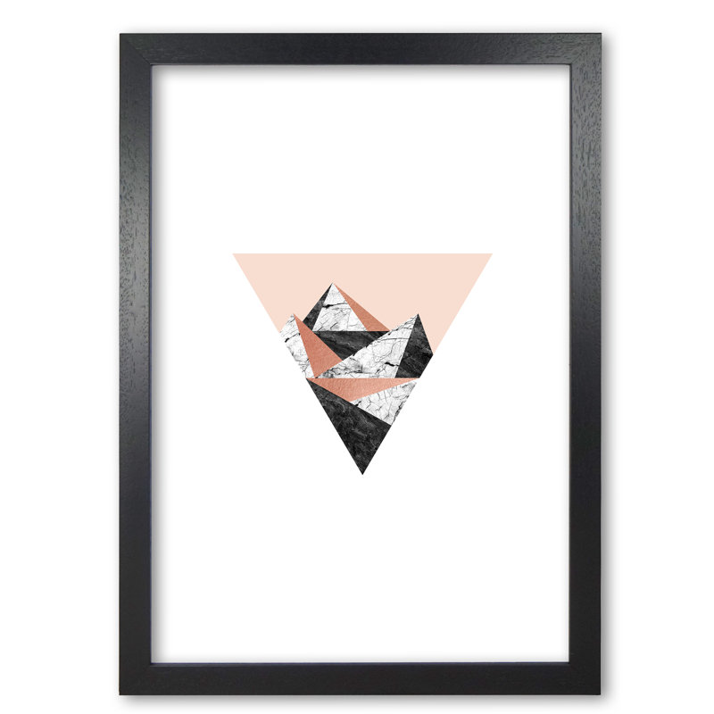 Geometric Landscape II - Print, Black Grain Frame, 85 cm H x 60 cm W x 5 cm D
