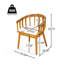 Ensemble de 2 fauteuils de salle à manger Klismos