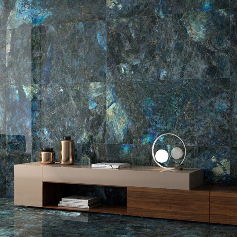 Jewel Onyx 24X48 Polished Porcelain Tile, Labrodorite