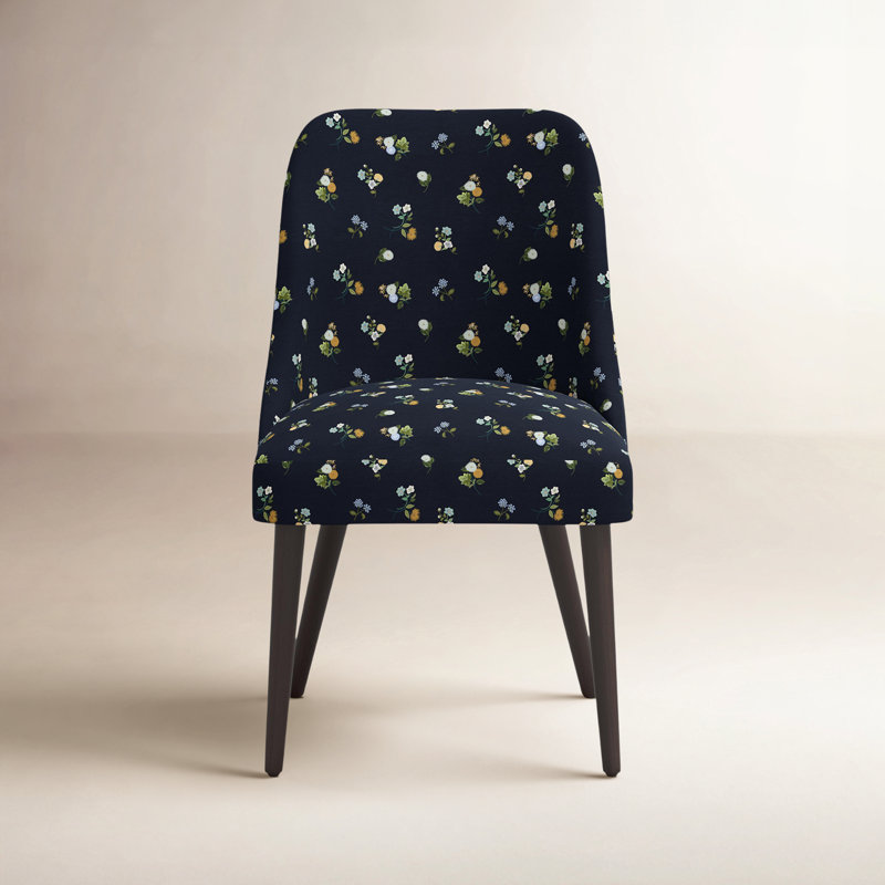 Clare Dining Chair In Ditsy Dahlia Navy, Ditsy Dahlia Navy
