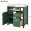 Meuble-lavabo de 30 pouces avec lavabo en céramique et beaucoup de rangement-835794769
