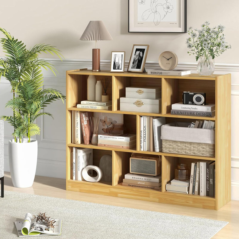 Bibliothèque à 8 cubes, Brun orangé
