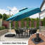 Rasha 10' Square Cantilever Umbrella With Steel Plate Base,Turquoise Blue-217028287