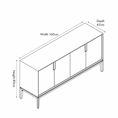 Takierra 160cm Solid Wood Sideboard